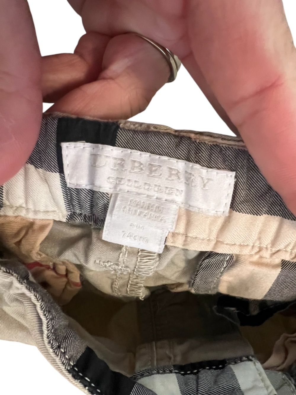 Burberry Beige Pants- Size 9 Months - Picture 6 of 7